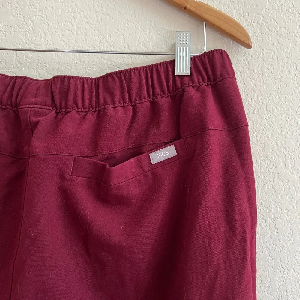 Figs Tansen Jogger‎ Scrub Pants Size XL Burgundy Maroon